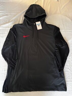 Nike Men’s lightweight player jacket DV6757-011 zip hoodie black red NWT Medium